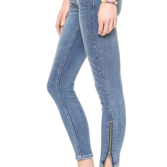 Free People Denim - Free people zipper ankle skinny jeans 27